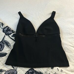 St. John Evening Black Knit Top size P